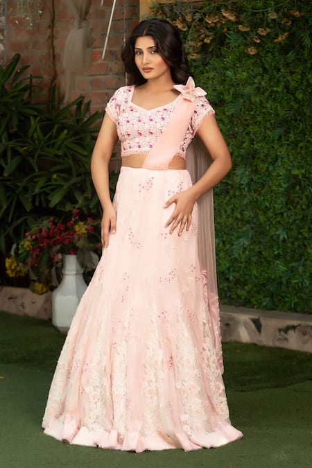 Nidhi Kejriwal Chandelier Handwork Lehenga Saree With Blouse 