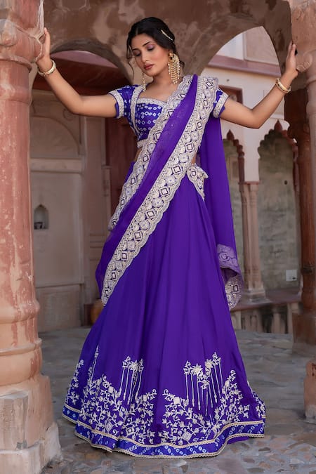 Nidhi Kejriwal Handwork Zari & Sequence Embroidered Lehenga Set 