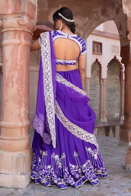 Nidhi Kejriwal Handwork Zari & Sequence Embroidered Lehenga Set 