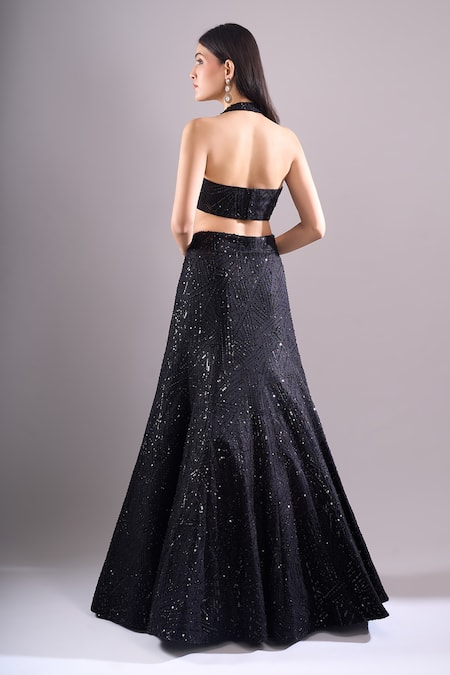 Samyukta Singhania Geometric Hand Embroidered Lehenga Set 