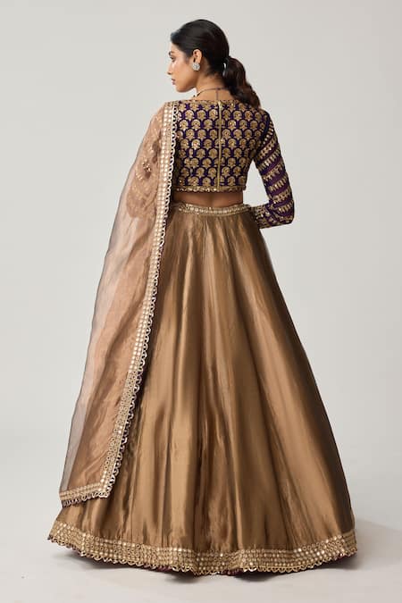 Vvani By Vani Vats Mughal Motif Blouse Lehenga Set 