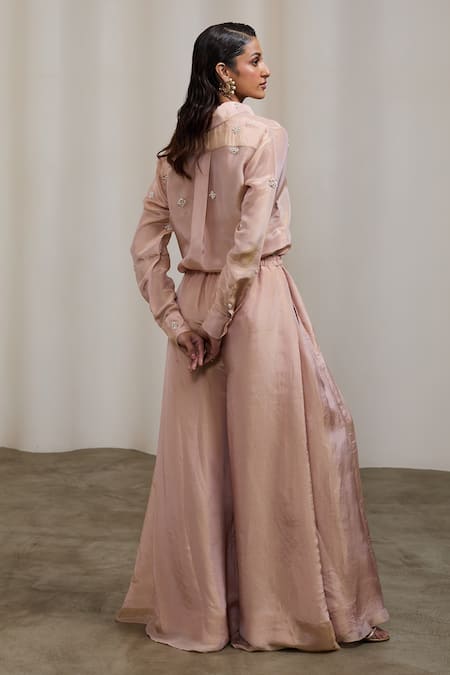 Sheela Suthar Embroidered Shirt & Flared Pant Set 