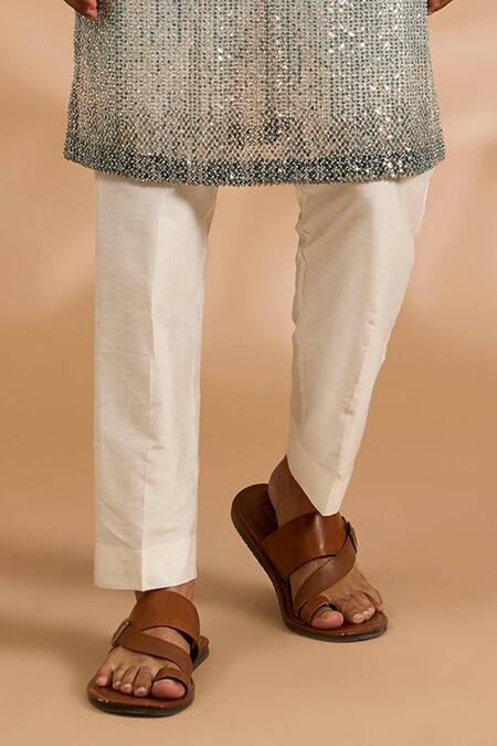 Rabani & Rakha Green Georgette, Cotton, Silk Sequins, Shaded And Cutdana Embroidered Kurta Set Online at Aza Fashions Rabani & Rakha_Green Georgette, Cotton, Silk Sequins, Shaded And Cutdana Embroidered Kurta Set _Online_at_Aza_Fashions