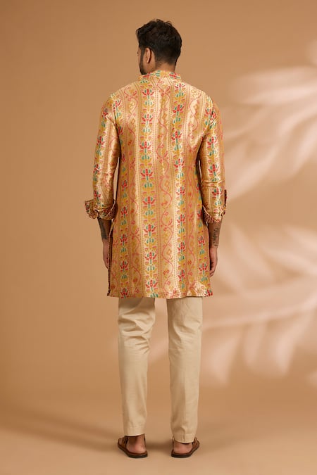 Rabani & Rakha Zari Banarasi Print Kurta Set 