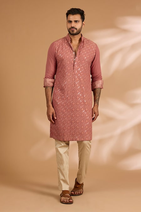 Rabani & Rakha Thread & Sequin Embroidered Kurta Set 