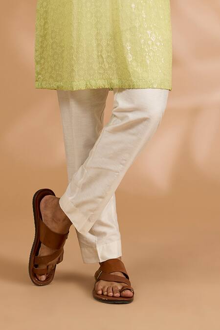 Buy Rabani & Rakha Lime Georgette, Cotton, Silk Sequins, Jaal Thread And Work Kurta With Pant Online at Aza Fashions Buy_Rabani & Rakha_Lime Georgette, Cotton, Silk Sequins, Jaal Thread And Work Kurta With Pant _Online_at_Aza_Fashions