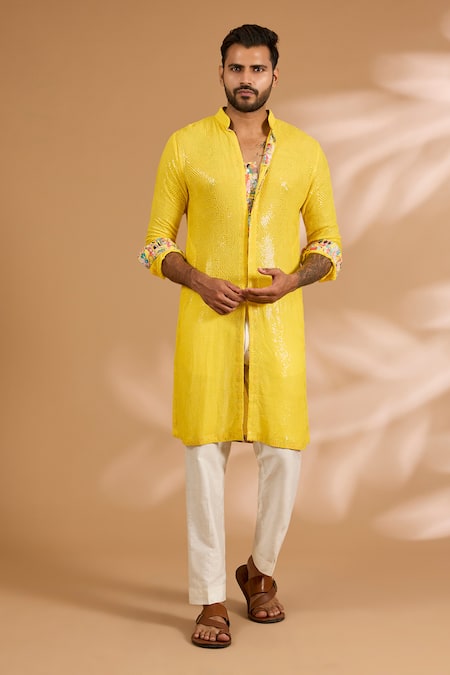 Rabani & Rakha Georgette Sequin & Thread Jaal Kurta Set 