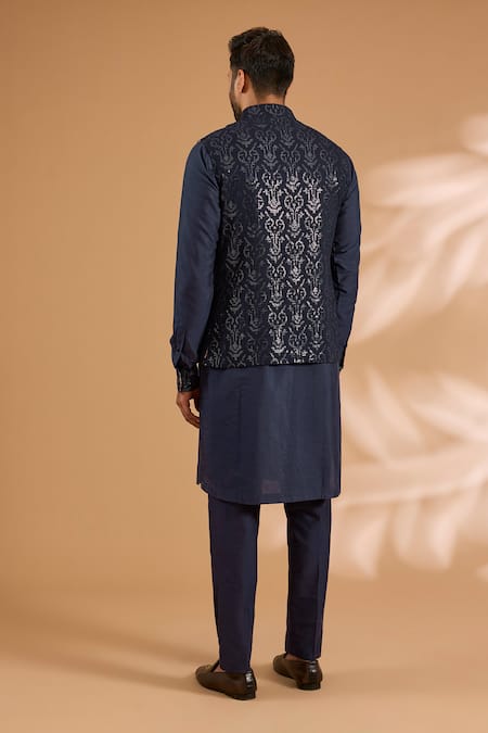 Rabani & Rakha Sequined Jaal Bundi & Kurta Set 