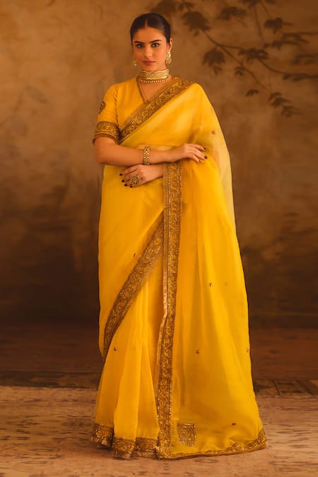 AFRIYA Organza Saree With Blouse 