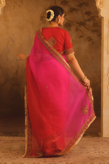 AFRIYA Organza Saree With Blouse 