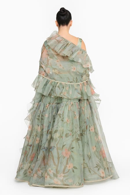 Gauri & Nainika Chinoiserie Floral Print Lehenga Set 