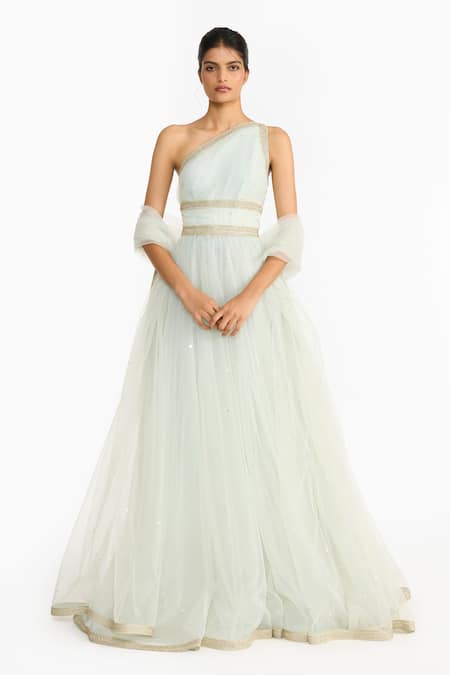 Gauri & Nainika Gaia One Shoulder Anarkali With Churidar 