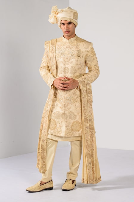 Kalpana Naik Blossom Floral Elegance Sherwani Set 