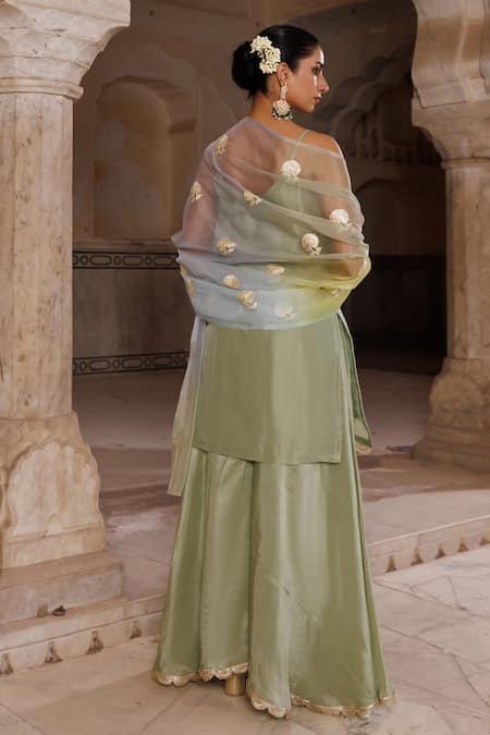 Bannhi By Priyanka Rathore Gota Patti Work Kurta & Sharara Set With Dupatta 