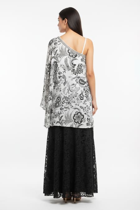 Basanti - Kapde Aur Koffee White Crepe Embroidered Sharara Set 