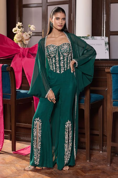 Seema Thukral Bhawna Embellished Cape Pant Set 