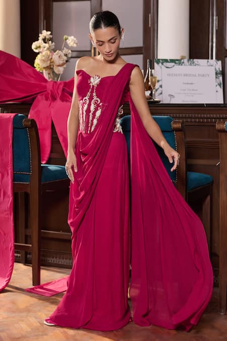 Seema Thukral Avika Embellished Concept Saree Gown 