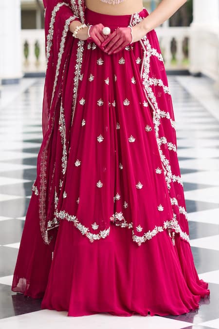 Seema Thukral Pink Georgette, Satin, Organza Beads, Shivika Embellished Blouse Lehenga Set Online at Aza Fashions Seema Thukral_Pink Georgette, Satin, Organza Beads, Shivika Embellished Blouse Lehenga Set _Online_at_Aza_Fashions
