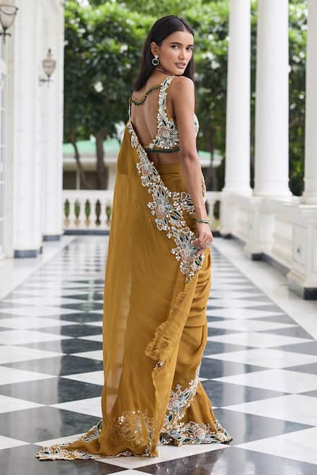 Seema Thukral Niharika Embellished Blouse With Pre-Stitched Saree 