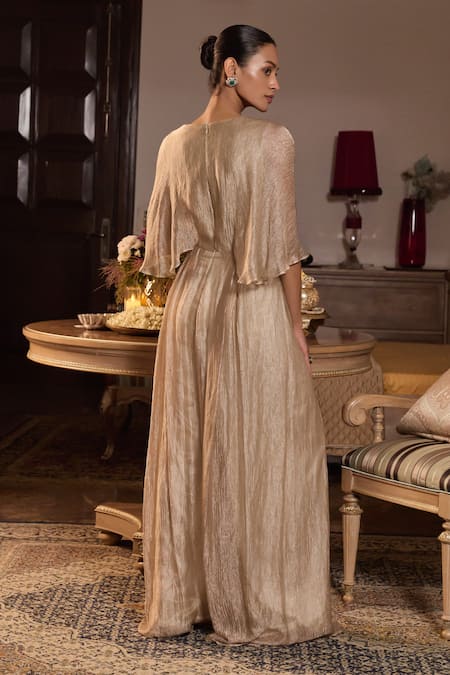 Seema Thukral Armira Embellished Pleated Jumpsuit 