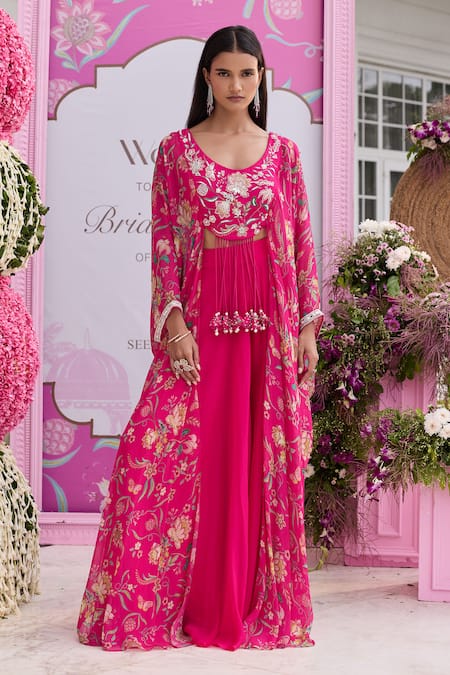 Seema Thukral Saanvi Printed Blouse With Sharara 