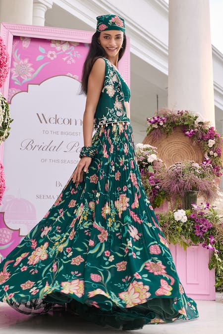 Seema Thukral Sabha Embellished Jacket Lehenga Set 