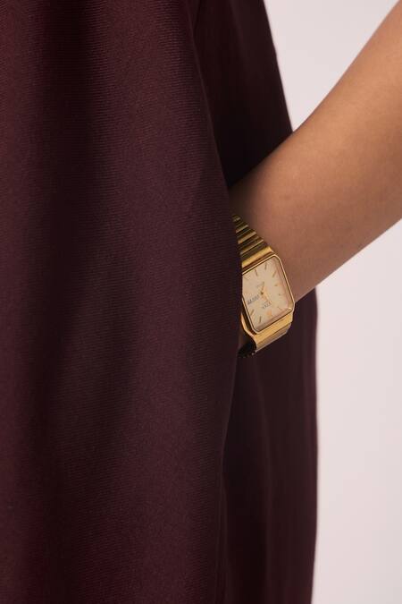 Buy_The Summer House_Wine Silk One Shoulder Izar A Dress 