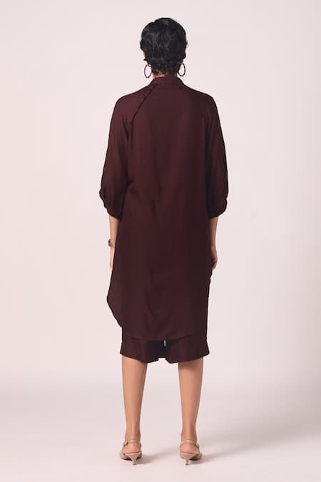 The Summer House Braboune Wine Shirt Tunic