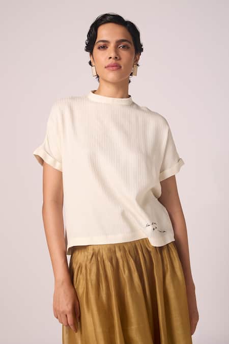The Summer House Rayya Placed Embroidered Top 