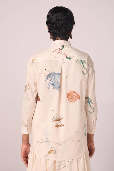 The Summer House Joyce Zodiac Print Shirt 