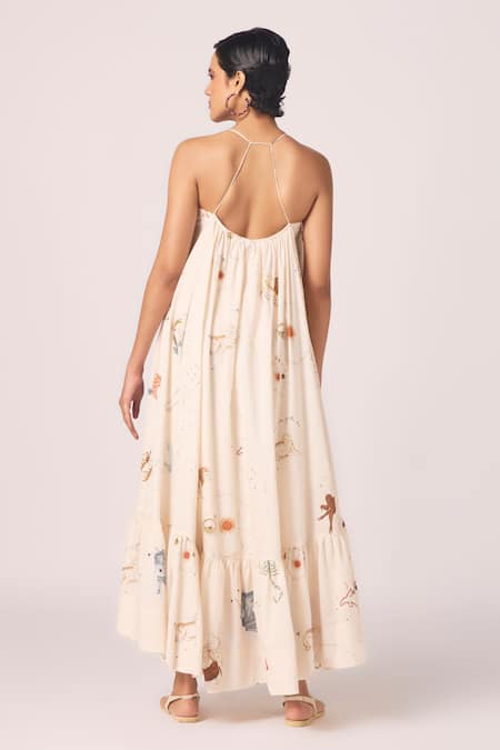 The Summer House Naiara Zodiac Print Cotton Dress 