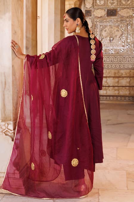 Bannhi By Priyanka Rathore Gota Patti Anarkali Kurta Set With Dupatta 