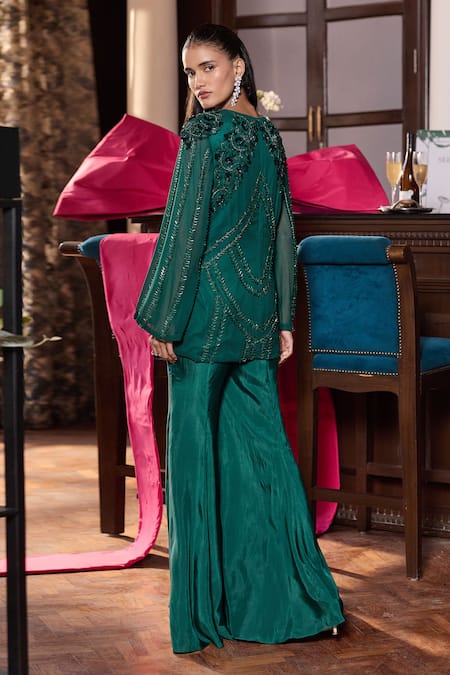 Seema Thukral Gazal Embellished Jacket & Flared Pant Set 