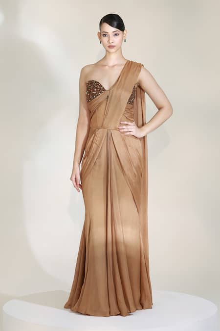 Libas Cafe by Nidhi & Ashish Lustre Pre-Draped Saree Gown 