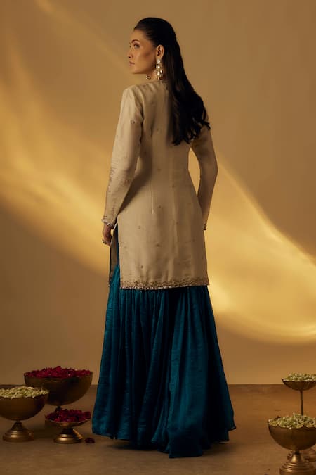 RAYASHA KHAN Embroidered Kurta Gharara Set 