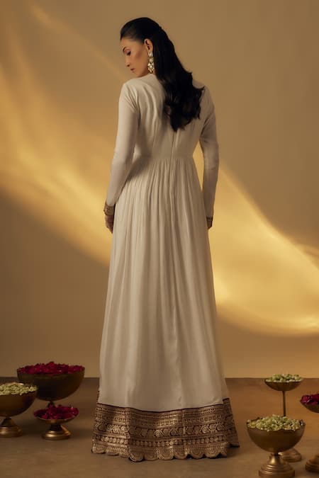 RAYASHA KHAN Embroidered Anarkali With Dupatta 