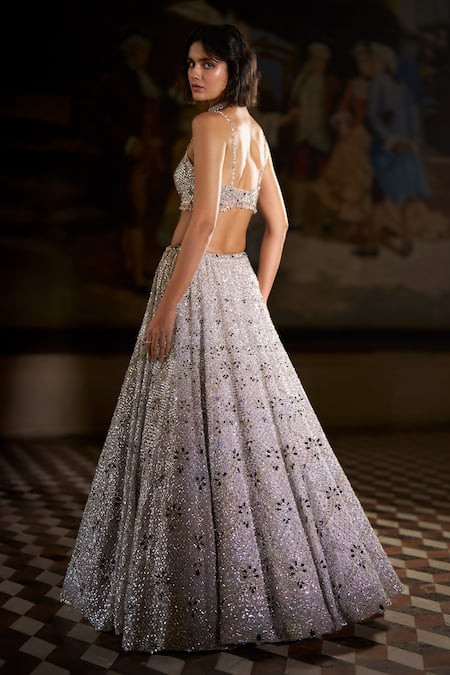 Seema Gujral Crystal Embroidered Lehenga Set 
