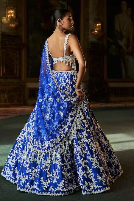 Seema Gujral Thread Work Embroidered Lehenga Set 