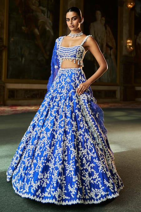 Seema Gujral Thread Work Embroidered Lehenga Set 