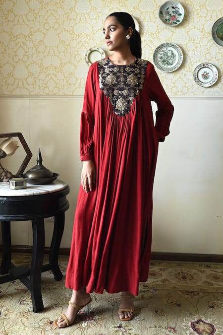 Shorshe Clothing Vaani Brocade Woven Dress 