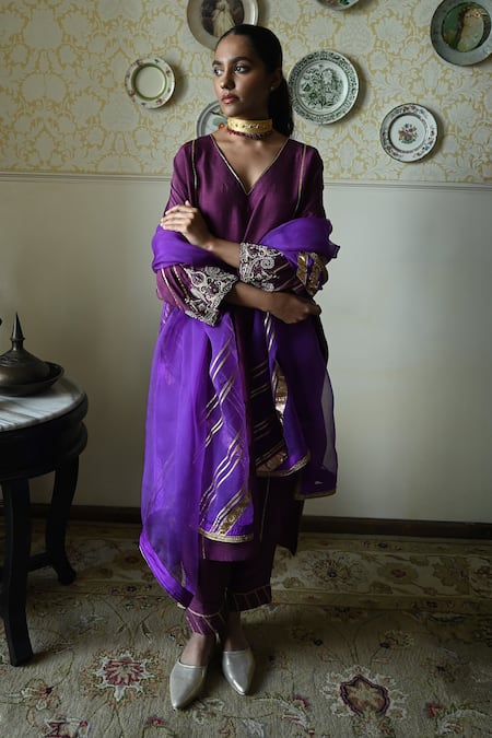 Shorshe Clothing Anaar Organza Dupatta 