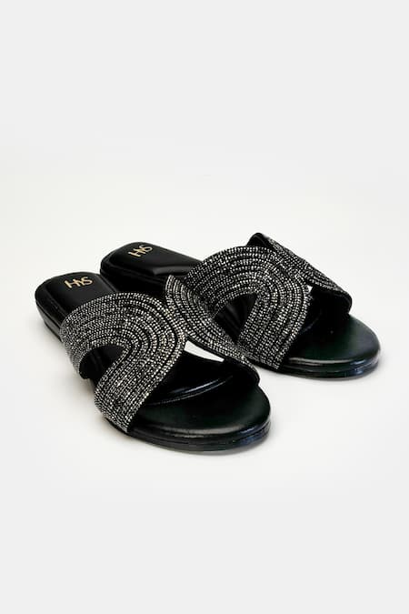 Heel Your Sole Dazzle Embellished Criss-Cross Strap Wedges 