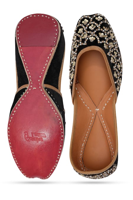 NR By Nidhi Rathi Embellished Sequin & Pearl Jutti 