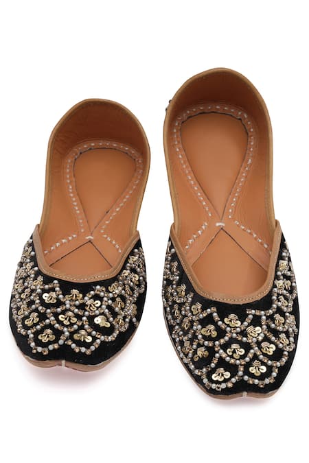 NR By Nidhi Rathi Embellished Sequin & Pearl Jutti 