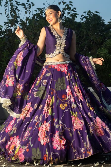 Tanu Malhotra Floral Pattern Lehenga Set  