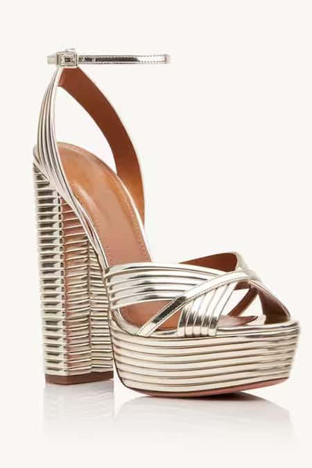 Sephyr Piping Pleated Ankle Strap Heels 