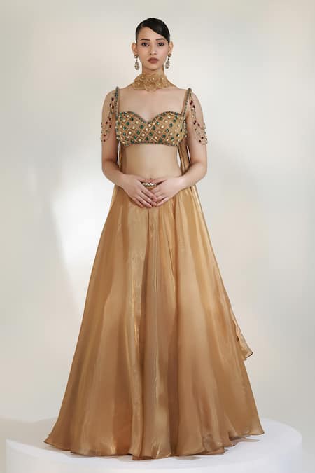 Libas Cafe by Nidhi & Ashish Lustre Jewel Embroidered Lehenga Set 