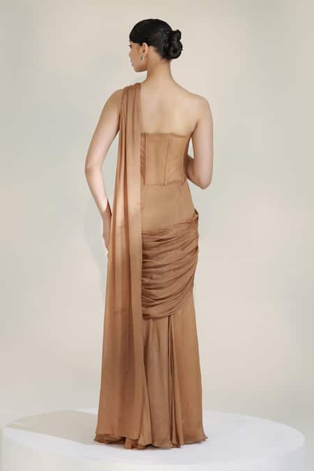 Libas Cafe by Nidhi & Ashish Lustre Pre-Draped Saree Gown 