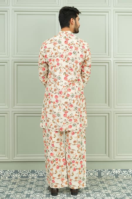 Niloufer By Aasif Ally Lal Bagh Floral Printed Kurta & Pant Set 