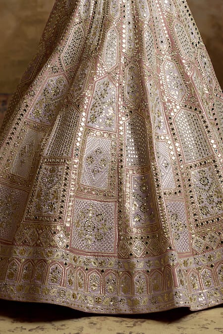 Buy SUHINO Purple Tissue, Organza Mirrors, Patchwork, Embroidery, Foil Lehenga Set Online at Aza Fashions Buy_SUHINO_Purple Tissue, Organza Mirrors, Patchwork, Embroidery, Foil Lehenga Set _Online_at_Aza_Fashions
